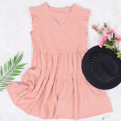 V Neck Sleeve Dress