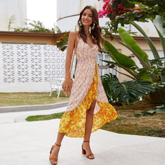 Mix Print Ruffle Dress