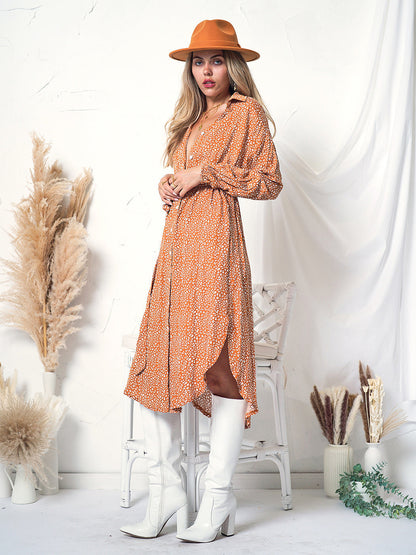 Floral Print Up Tunic Dress