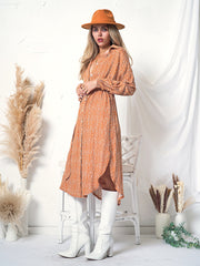 Floral Print Up Tunic Dress