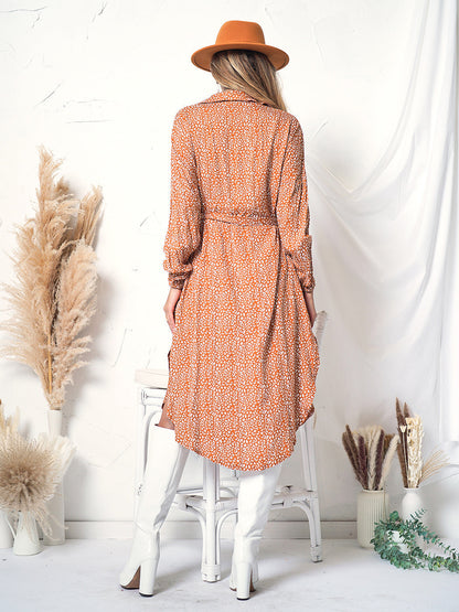 Floral Print Up Tunic Dress