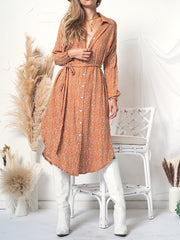 Floral Print Up Tunic Dress