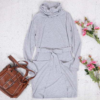 Neck Long Sleeve Dress