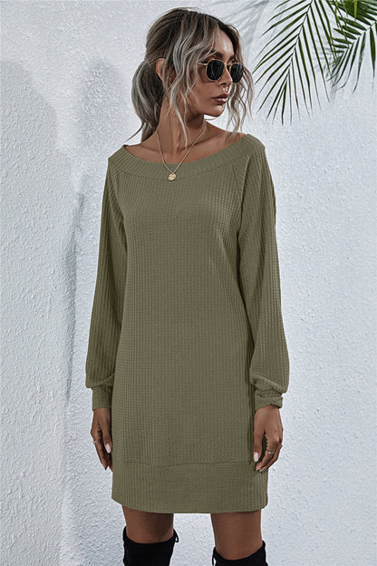 Waffle Knit Fall Dress