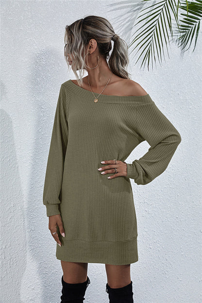 Waffle Knit Fall Dress