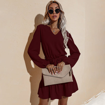 Long Tied Waist Tunic Dress