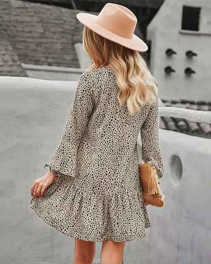Long Sleeve Dotted Dress