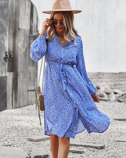 Floral Tie Waist Dress