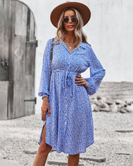Floral Tie Waist Dress