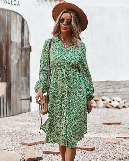 Floral Tie Waist Dress