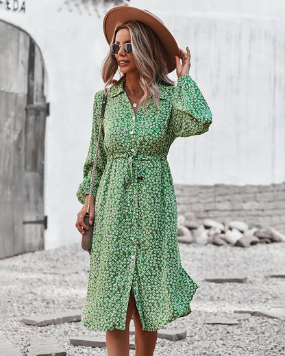 Floral Tie Waist Dress