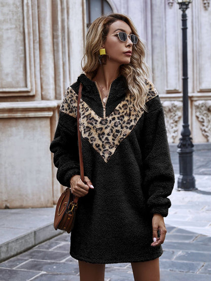 Two Tone Hoodie Dress