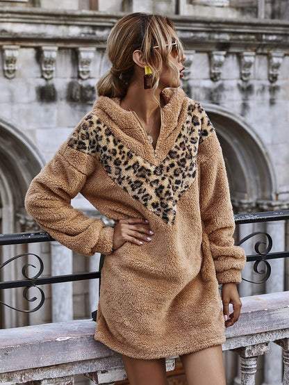Two Tone Hoodie Dress