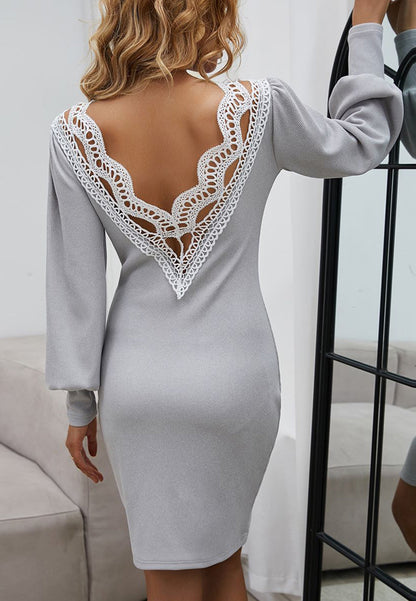 Low Lace Detail Dress
