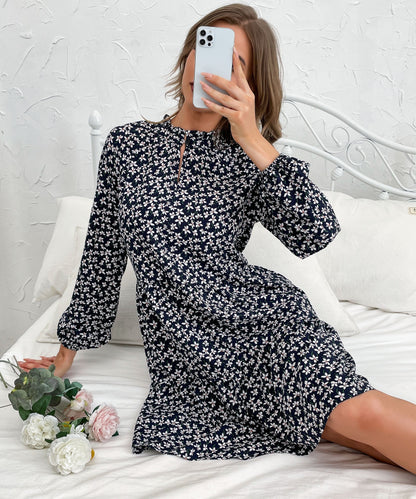 Classic Floral Print Dress