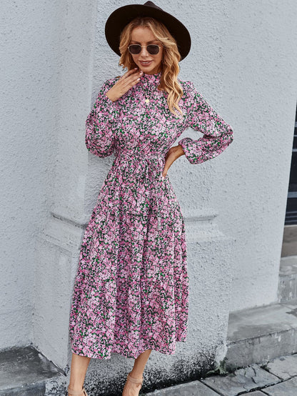 High Floral Vintage Dress