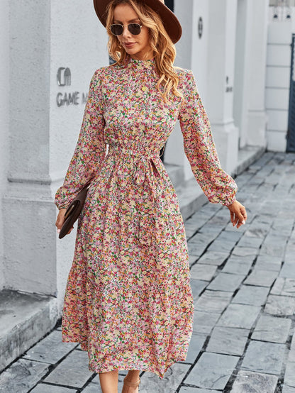 High Floral Vintage Dress