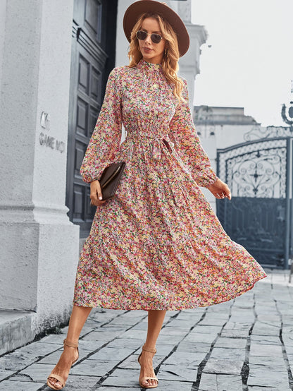 High Floral Vintage Dress