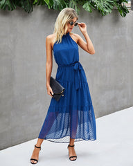 Halter Dot Sheer Dress
