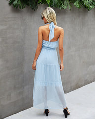 Halter Dot Sheer Dress