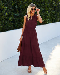 Tie Neck Solid Dress