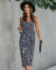 V Neck Animal Dress
