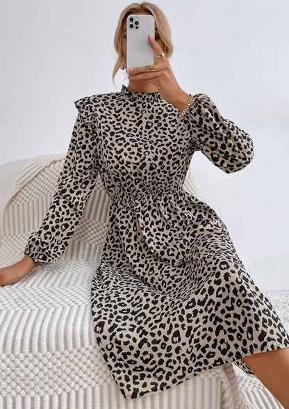 Back Leopard Print Dress