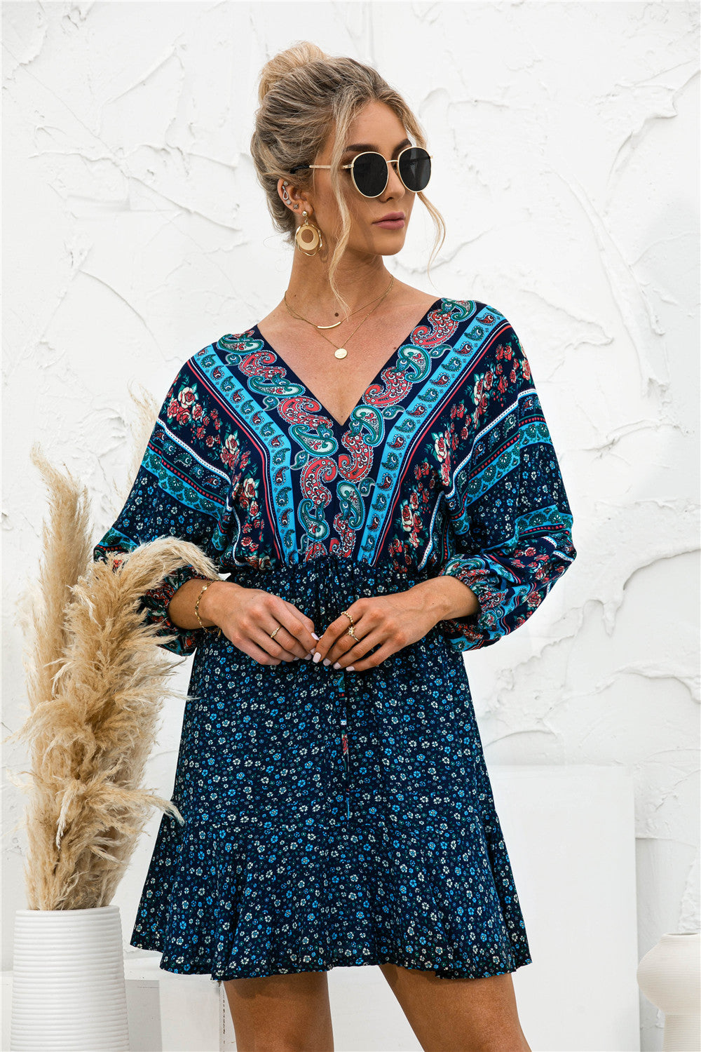 Ruffle Hem Boho Dress