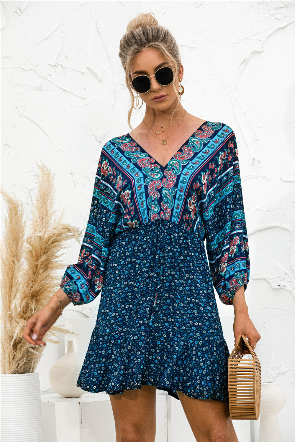 Ruffle Hem Boho Dress