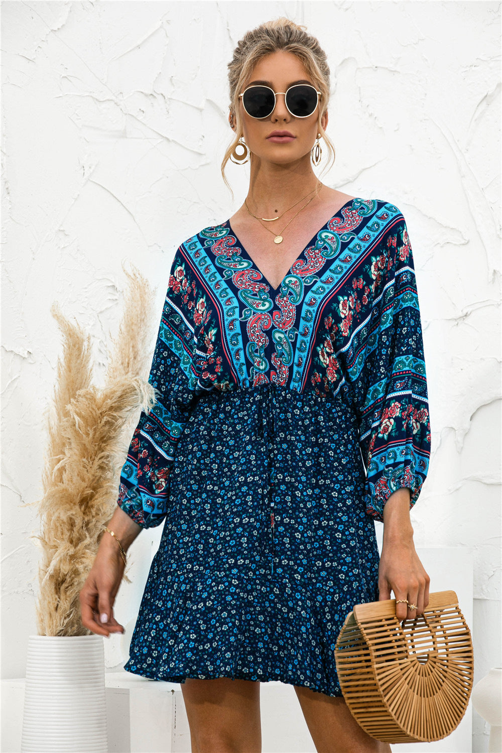 Ruffle Hem Boho Dress