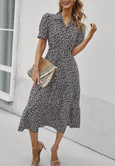 Floral Sleeve Vintage Dress