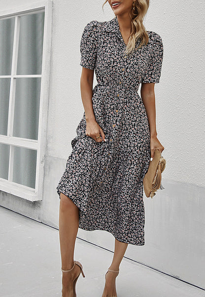 Floral Sleeve Vintage Dress