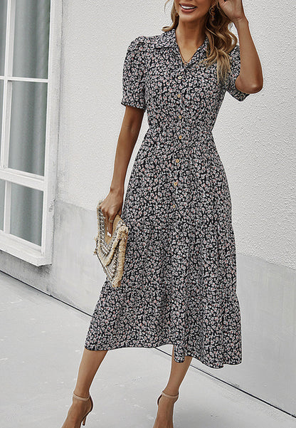 Floral Sleeve Vintage Dress