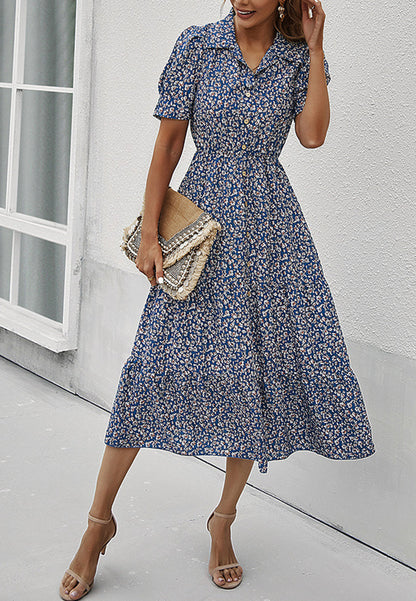 Floral Sleeve Vintage Dress