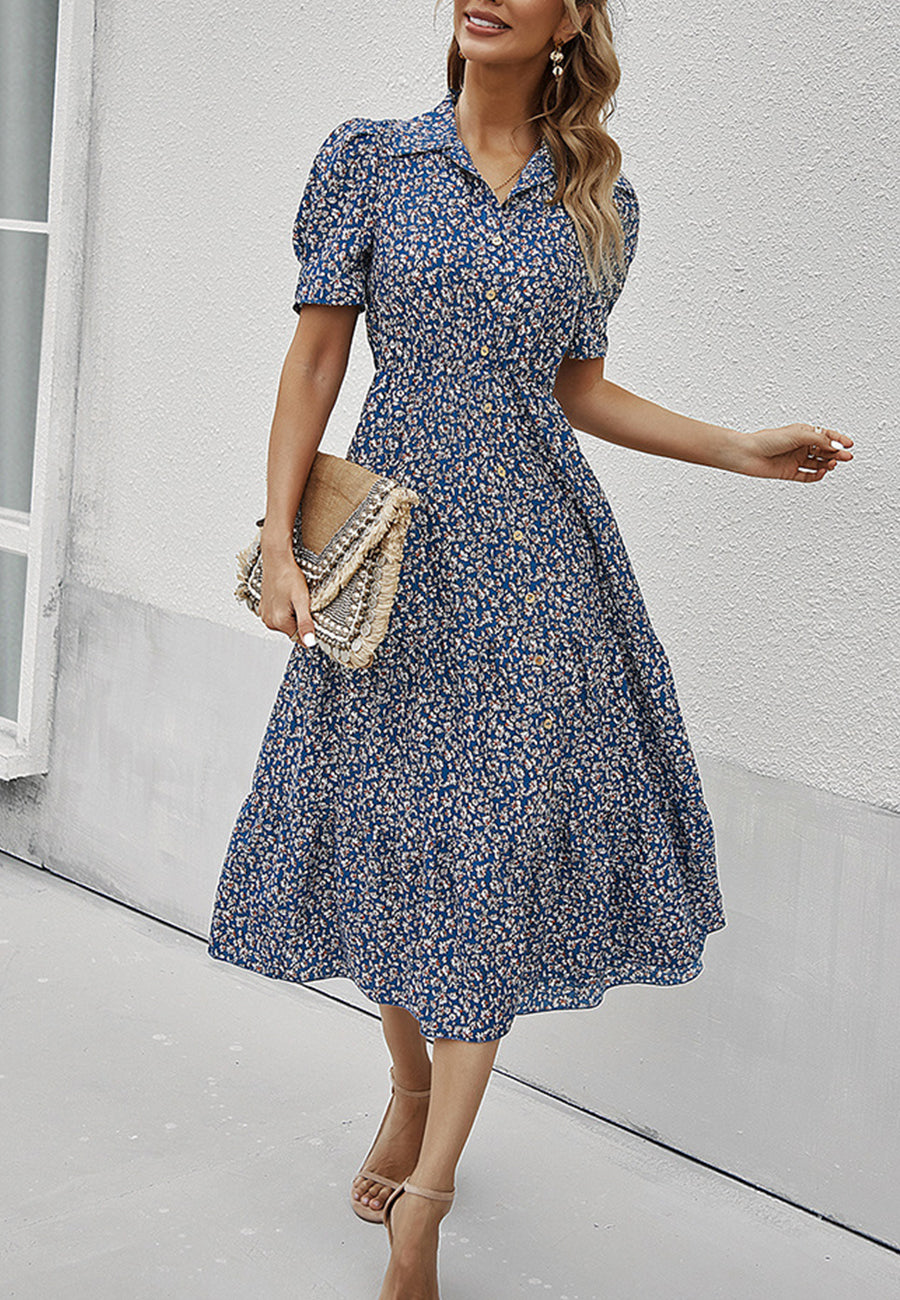 Floral Sleeve Vintage Dress