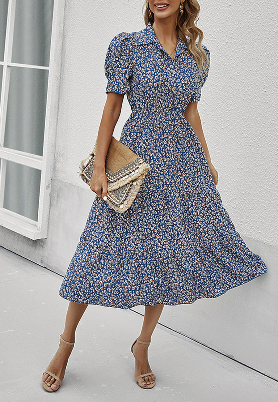 Floral Sleeve Vintage Dress