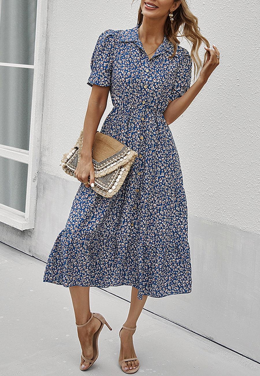 Floral Sleeve Vintage Dress