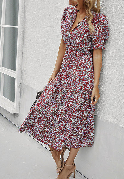 Floral Sleeve Vintage Dress