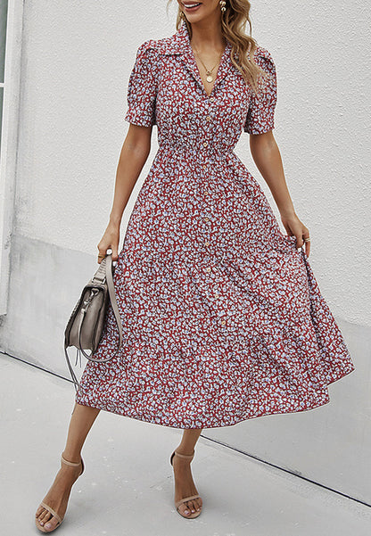 Floral Sleeve Vintage Dress