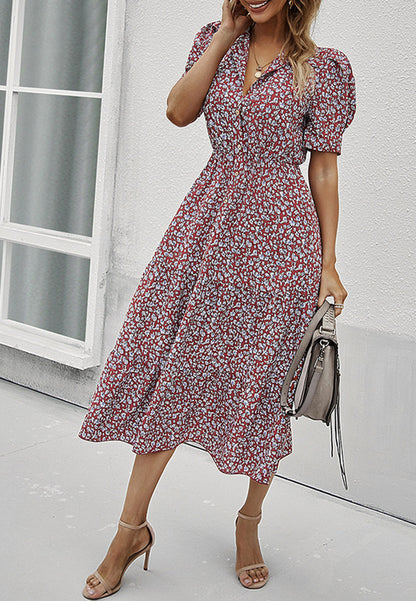 Floral Sleeve Vintage Dress