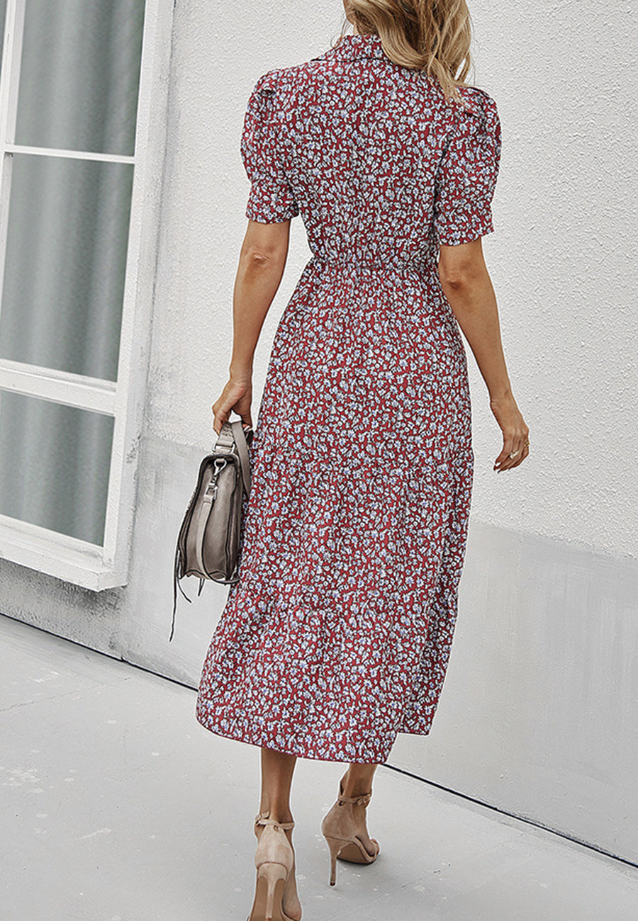 Floral Sleeve Vintage Dress