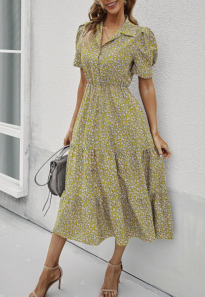 Floral Sleeve Vintage Dress
