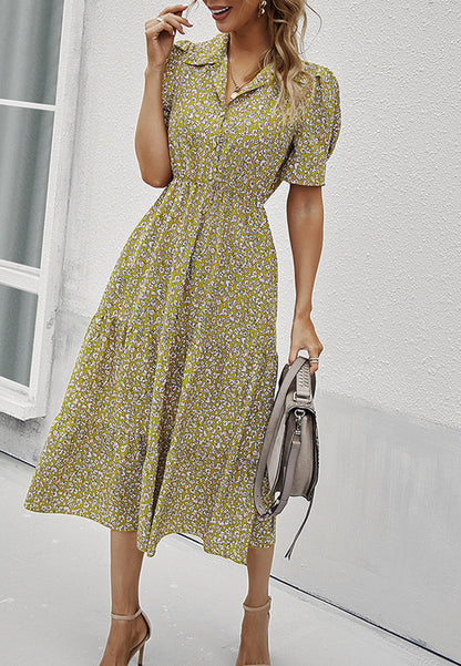 Floral Sleeve Vintage Dress