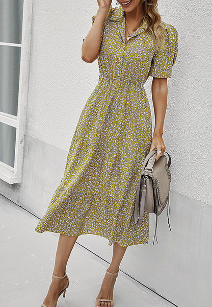 Floral Sleeve Vintage Dress
