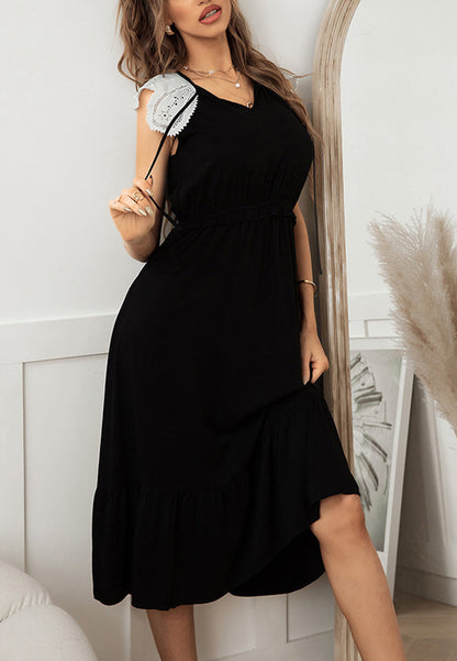 Tie Neck Lace Dress