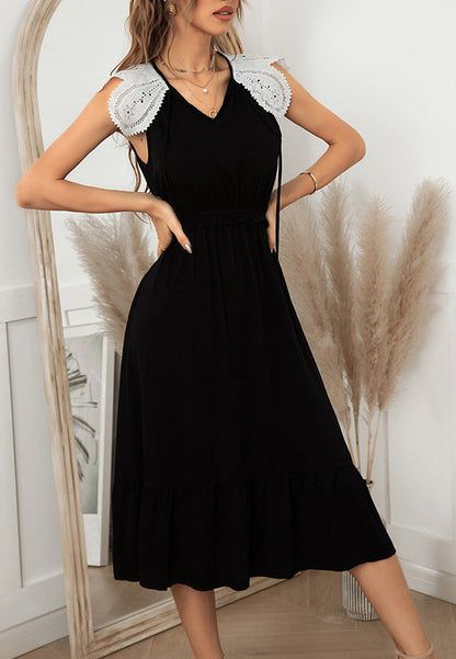 Tie Neck Lace Dress