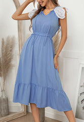 Tie Neck Lace Dress