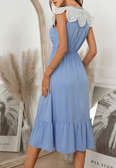Tie Neck Lace Dress