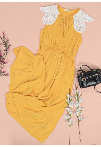 Tie Neck Lace Dress