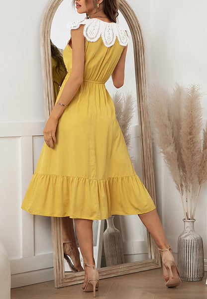 Tie Neck Lace Dress